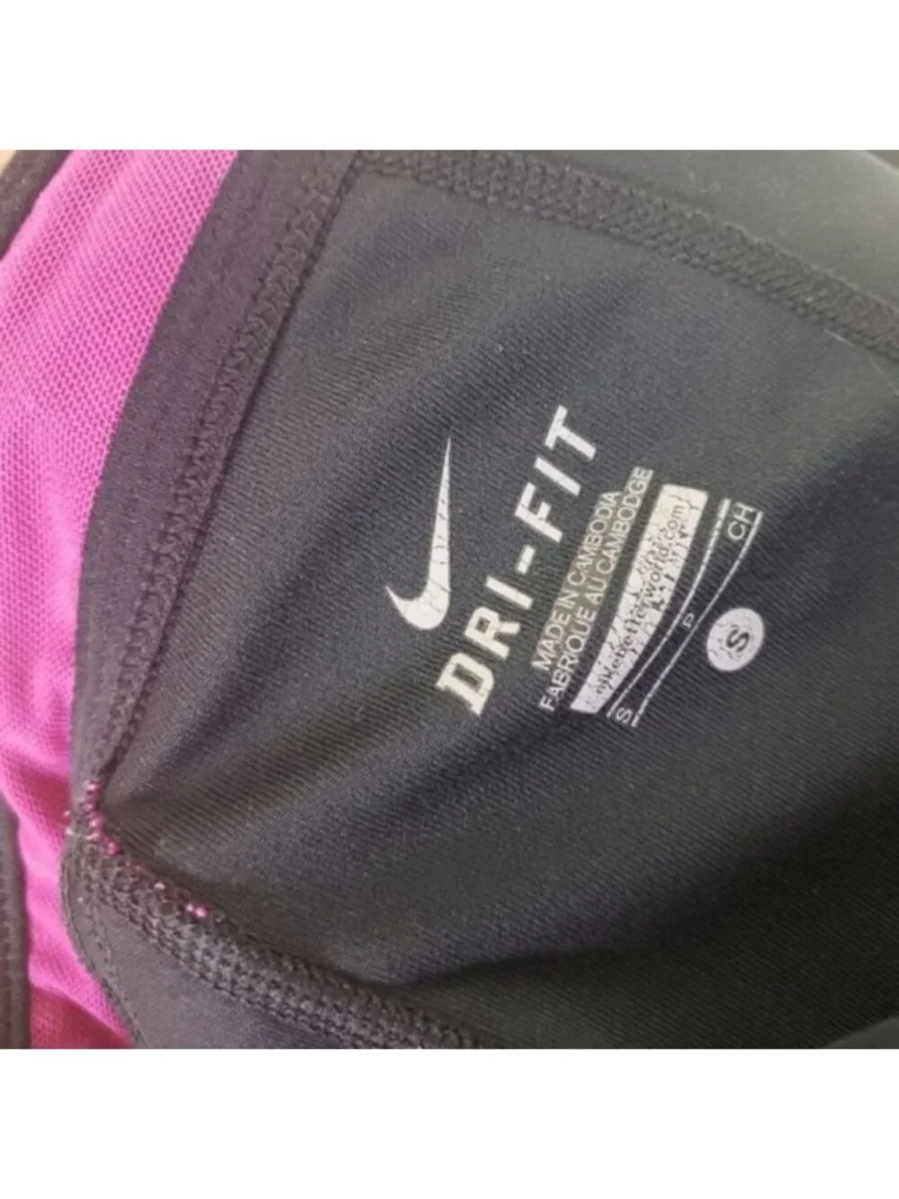 Nike Black Pink Running Tights Leggings Gym Yoga Activewear Workout Athletic